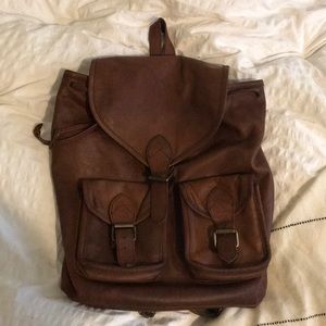 Leather back pack